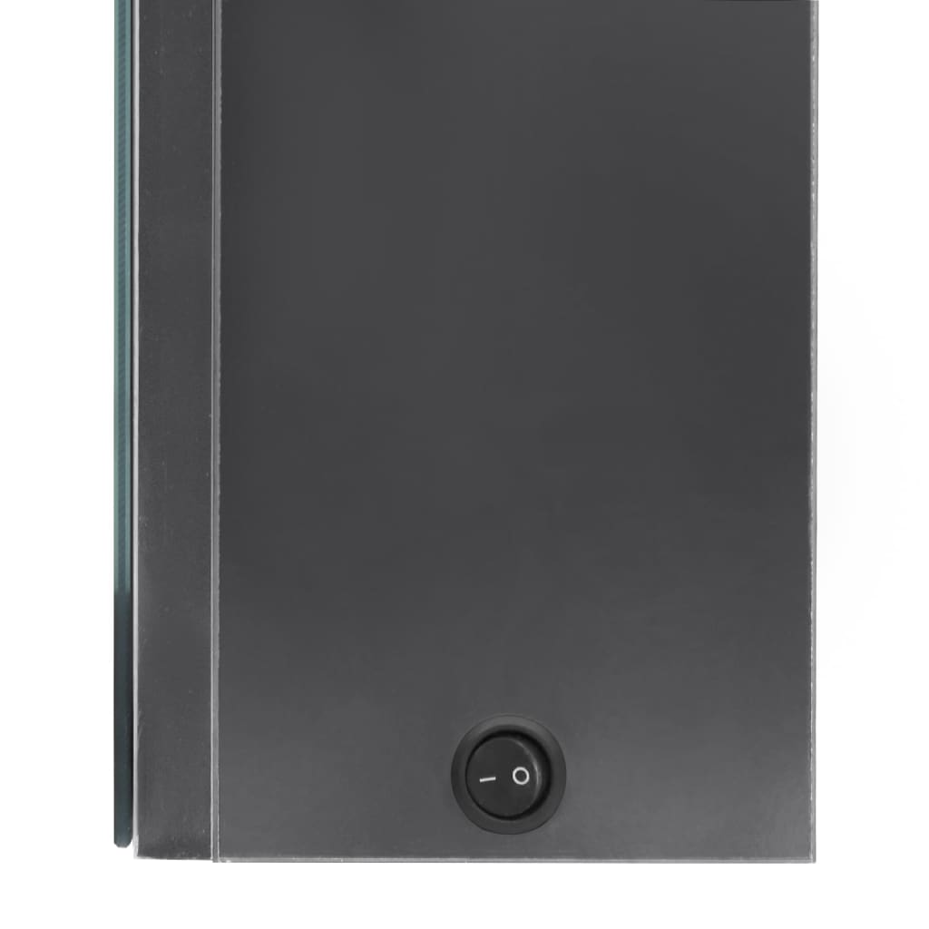 Badkamerkast Met Spiegel En Led 80X2X68 Cm Glanzend grijs