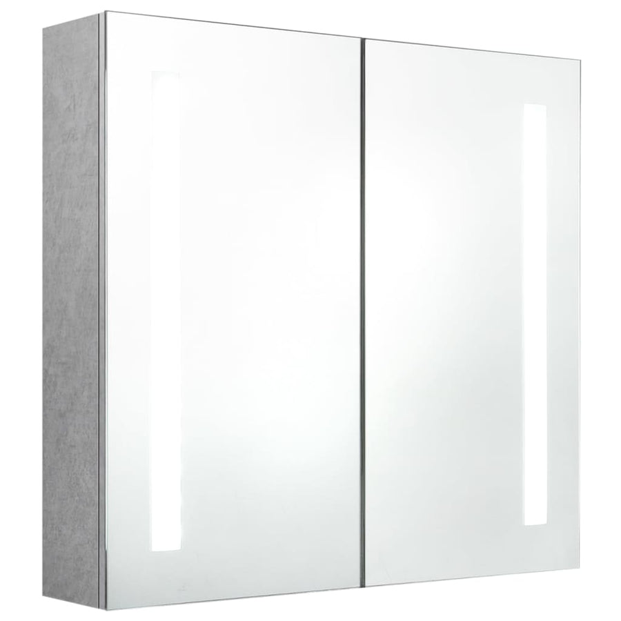 Badkamerkast Met Spiegel En Led 62 x 14 x 60 cm Betongrijs
