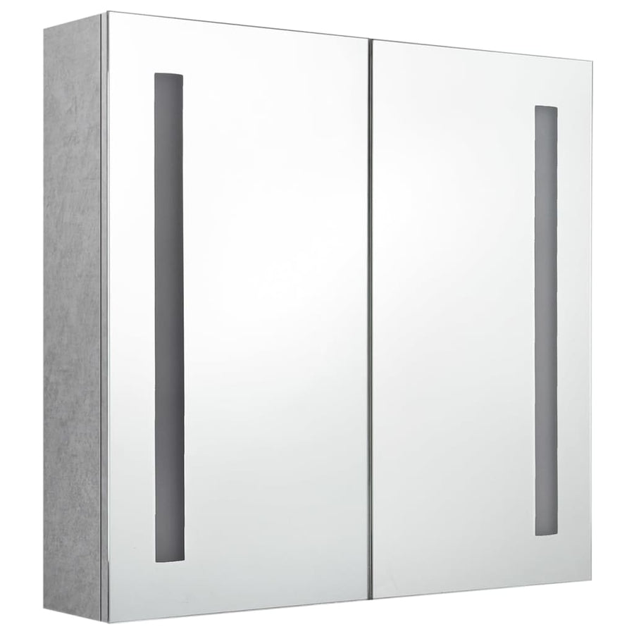 Badkamerkast Met Spiegel En Led 62 x 14 x 60 cm Betongrijs