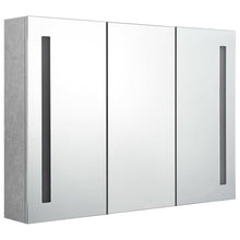 Badkamerkast Met Spiegel En Led 89 x 14 x 62 cm Betongrijs