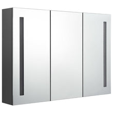 Badkamerkast Met Spiegel En Led 89 x 14 x 62 cm Grijs