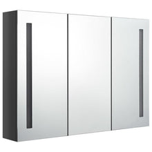 Badkamerkast Met Spiegel En Led 89 x 14 x 62 cm Glanzend grijs