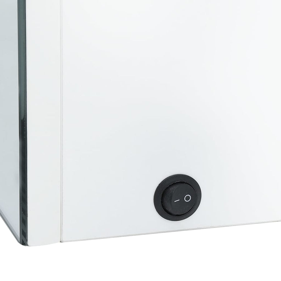 Badkamerkast Met Spiegel En Led 89 x 14 x 62 cm Glanzend wit