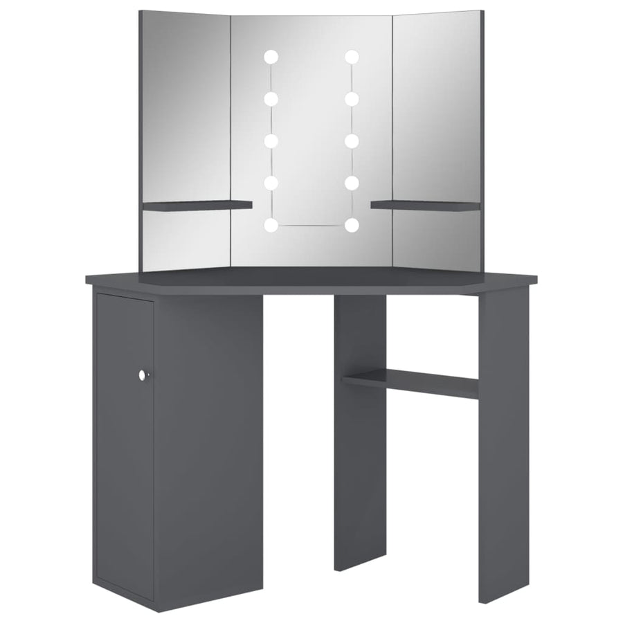 Hoekkaptafel Met Led X54X4,5 Cm Grijs