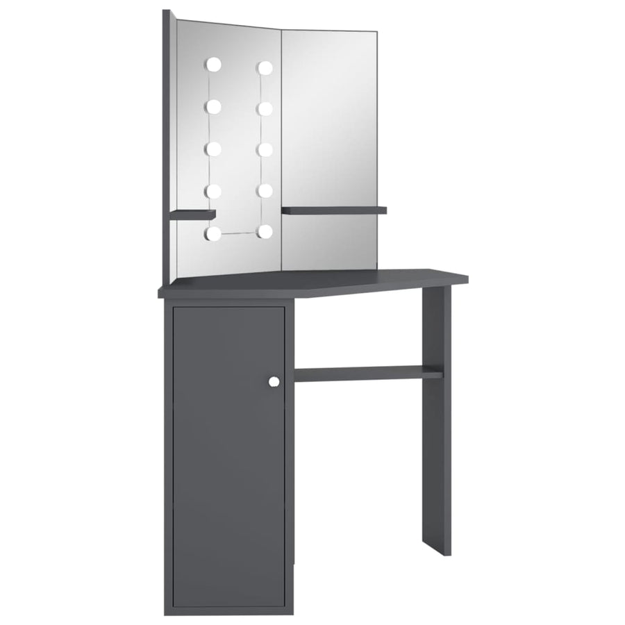 Hoekkaptafel Met Led X54X4,5 Cm Grijs