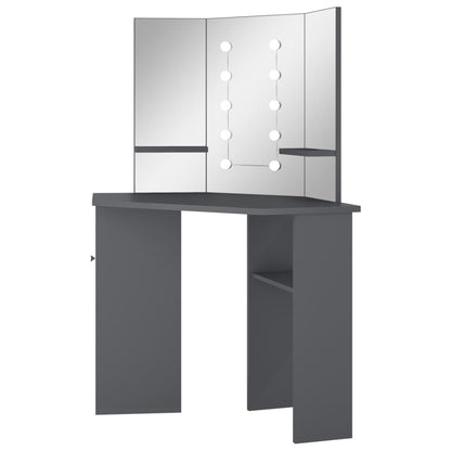 Hoekkaptafel Met Led X54X4,5 Cm Grijs