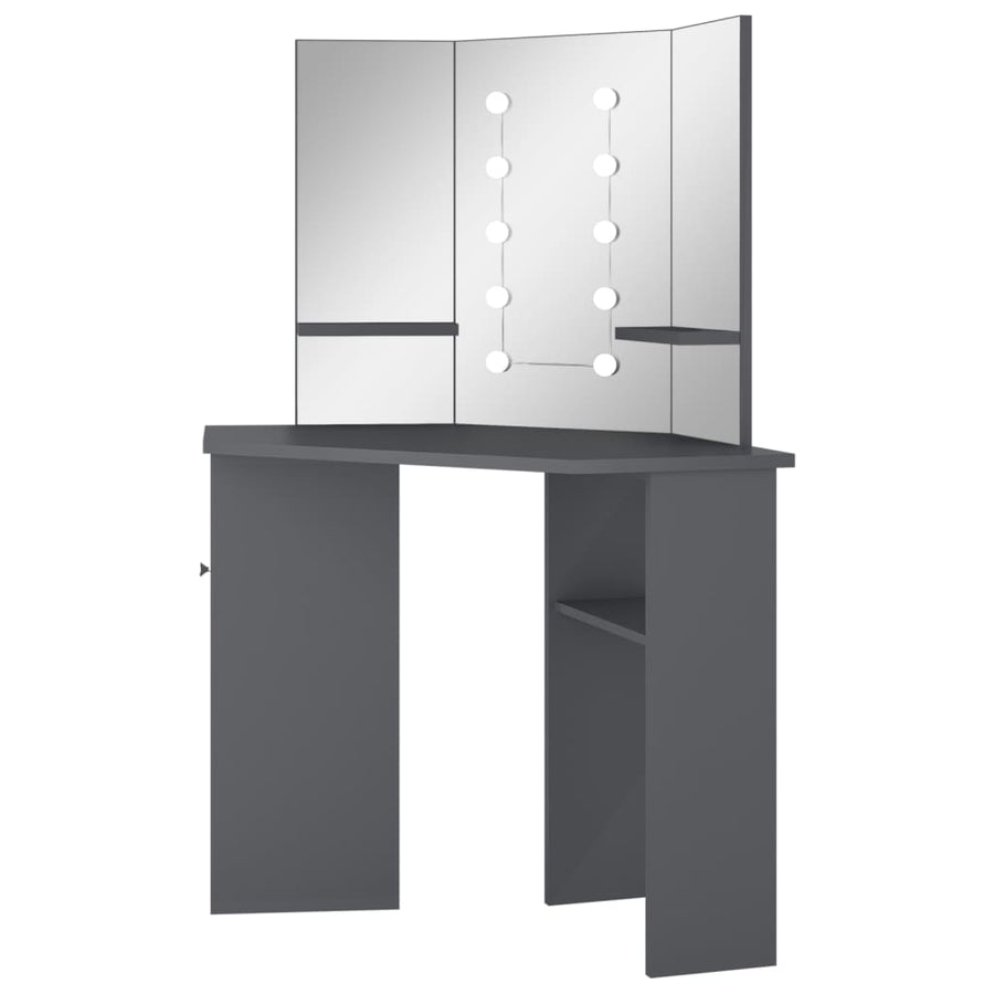 Hoekkaptafel Met Led X54X4,5 Cm Grijs