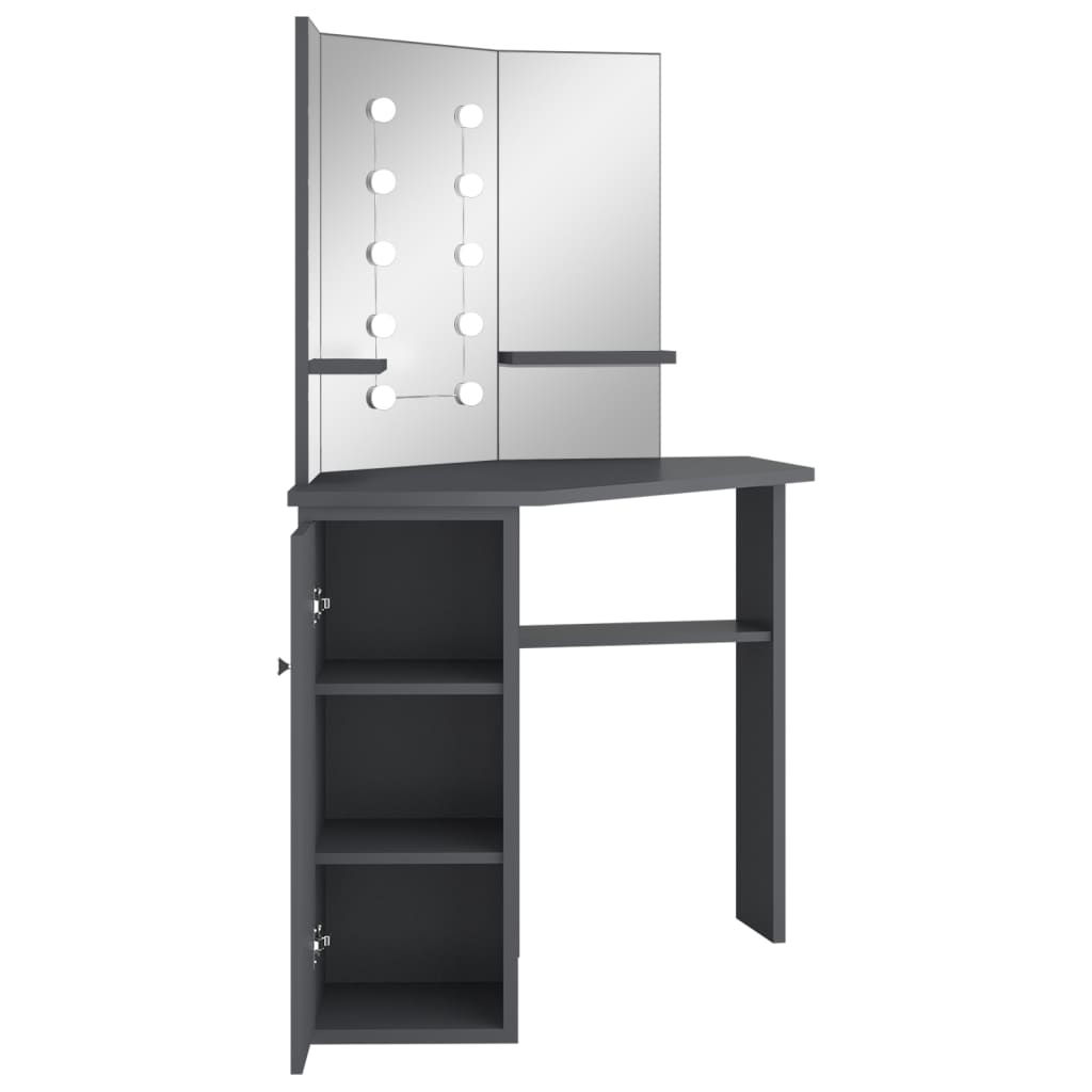 Hoekkaptafel Met Led X54X4,5 Cm Grijs