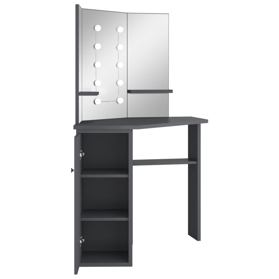 Hoekkaptafel Met Led X54X4,5 Cm Grijs