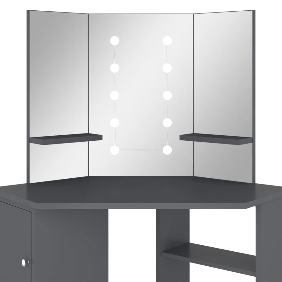 Hoekkaptafel Met Led X54X4,5 Cm Grijs