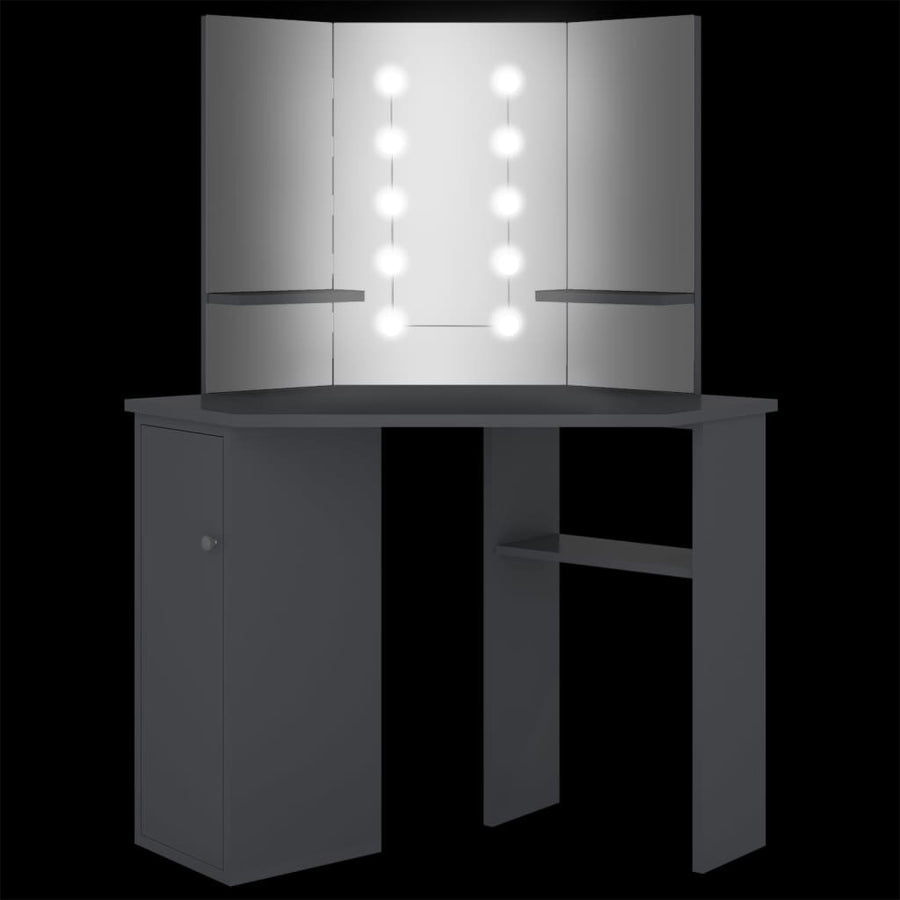 Hoekkaptafel Met Led X54X4,5 Cm Grijs