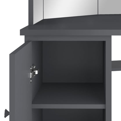 Hoekkaptafel Met Led X54X4,5 Cm Grijs