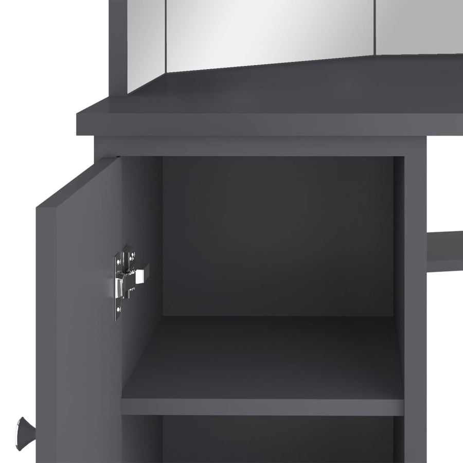 Hoekkaptafel Met Led X54X4,5 Cm Grijs