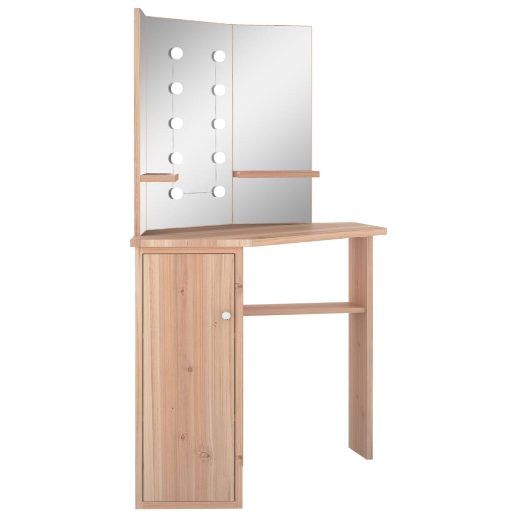 Hoekkaptafel Met Led X54X4,5 Cm Kleurig Eiken