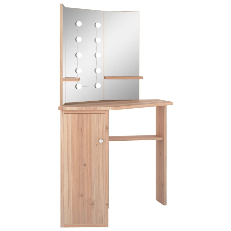 Hoekkaptafel Met Led X54X4,5 Cm Kleurig Eiken