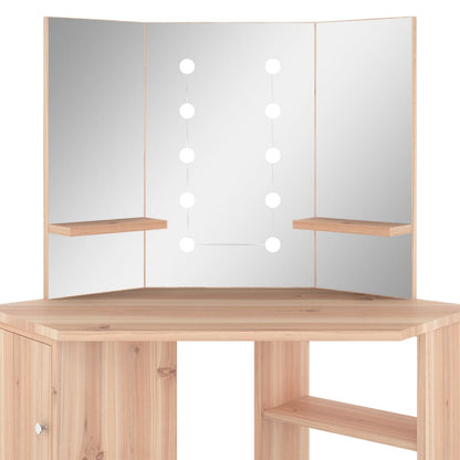 Hoekkaptafel Met Led X54X4,5 Cm Kleurig Eiken