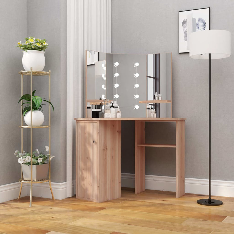 Hoekkaptafel Met Led X54X4,5 Cm Kleurig Eiken