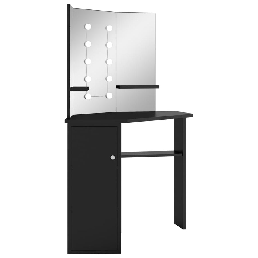 Hoekkaptafel Met Led X54X4,5 Cm Zwart