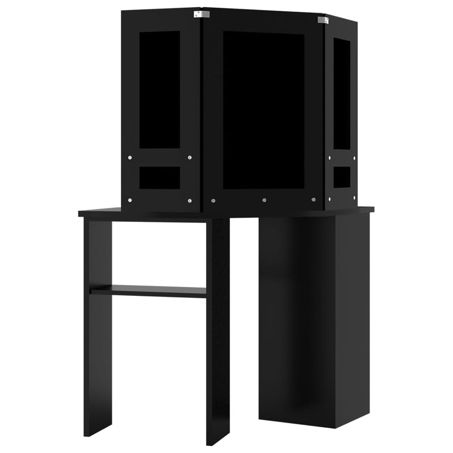 Hoekkaptafel Met Led X54X4,5 Cm Zwart