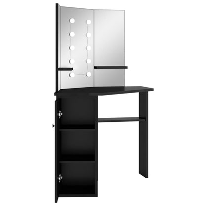 Hoekkaptafel Met Led X54X4,5 Cm Zwart