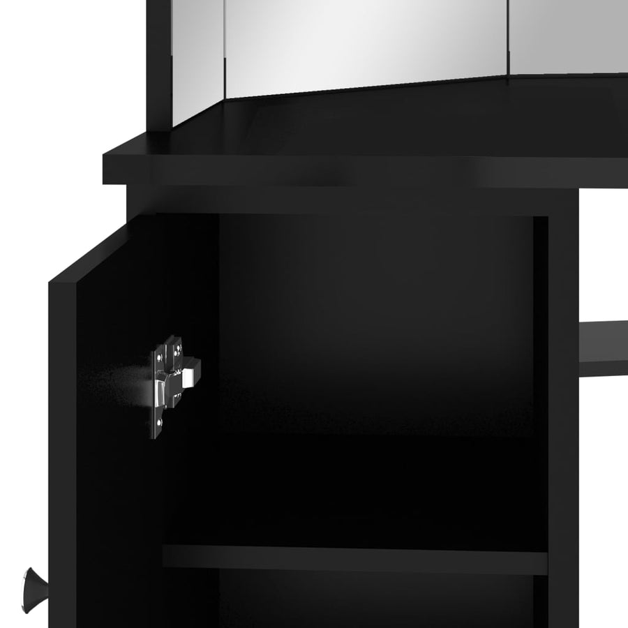 Hoekkaptafel Met Led X54X4,5 Cm Zwart
