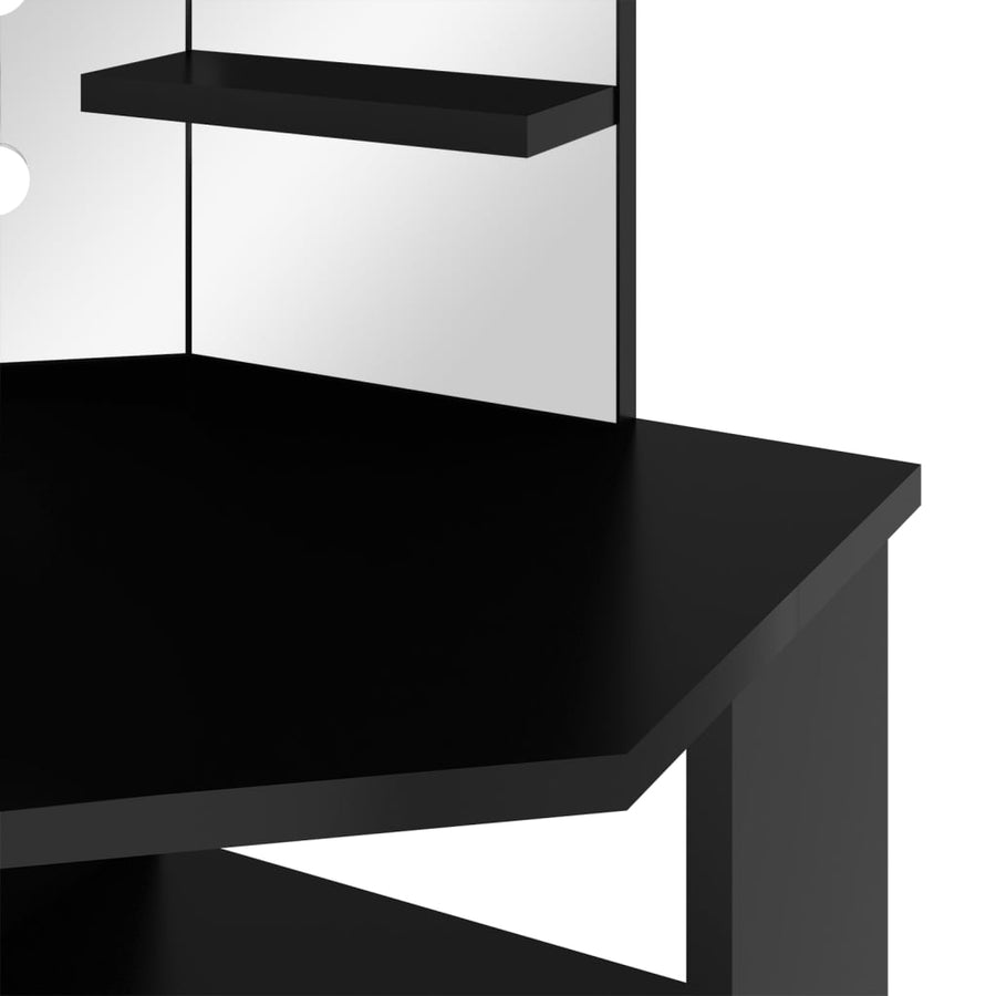Hoekkaptafel Met Led X54X4,5 Cm Zwart