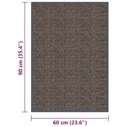 Deurmat Getuft 1 60 x 90 cm Donkerbruin