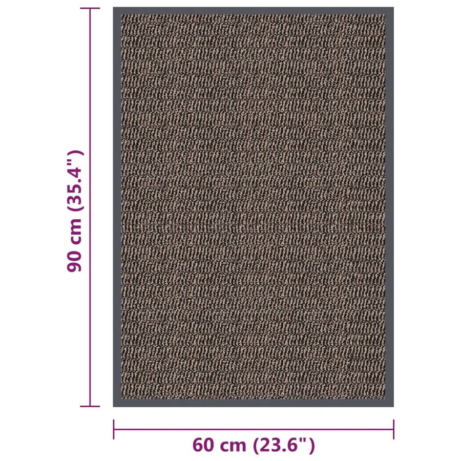 Deurmat Getuft 1 60 x 90 cm Donkerbruin