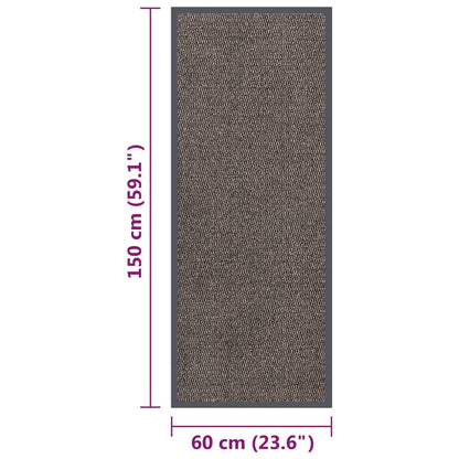Deurmat Getuft 1 60 x 150 cm Donkerbruin