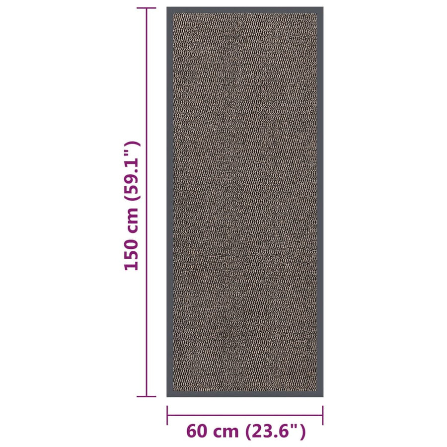 Deurmat Getuft 1 60 x 150 cm Donkerbruin
