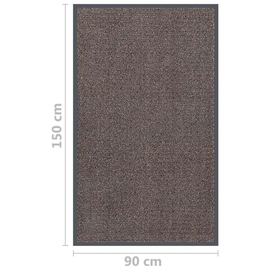 Deurmat Getuft 1 90 x 150 cm Donkerbruin