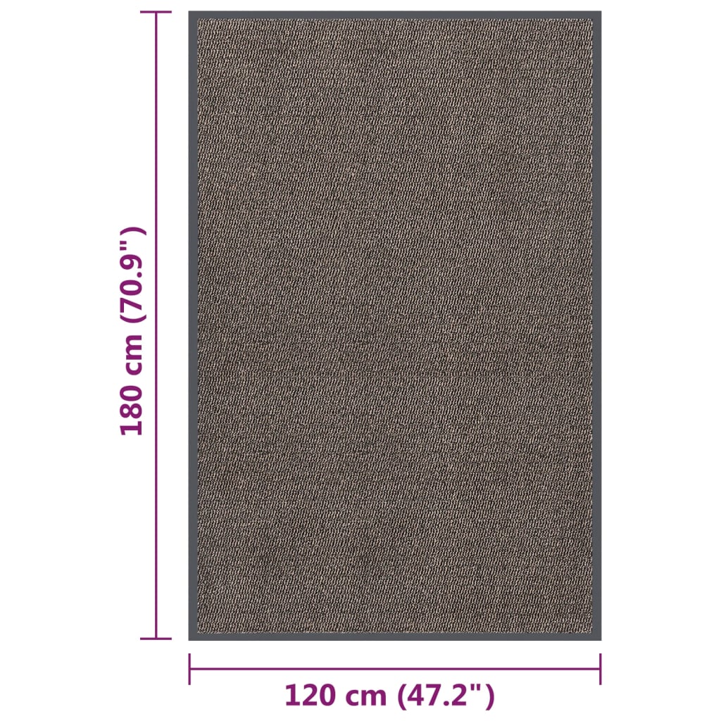 Deurmat Getuft 1 120 x 180 cm Donkerbruin