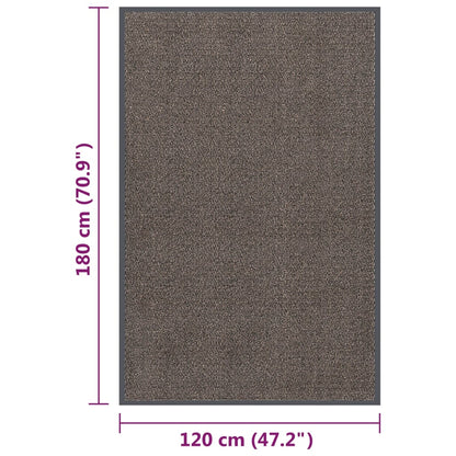 Deurmat Getuft 1 120 x 180 cm Donkerbruin
