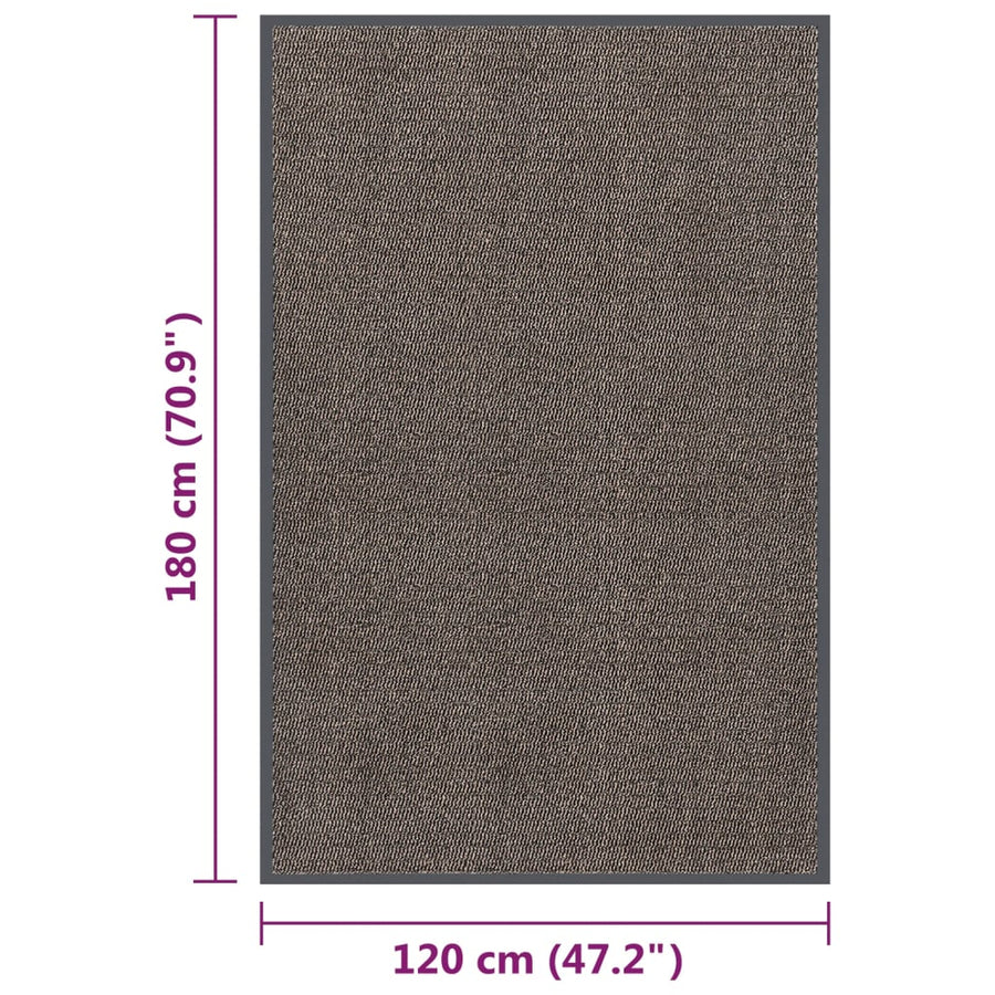 Deurmat Getuft 1 120 x 180 cm Donkerbruin
