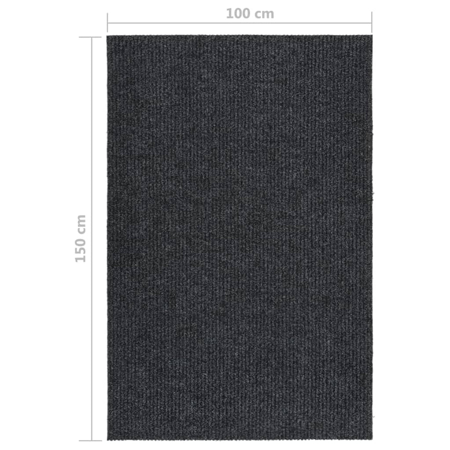 Droogloopmat Kleurig 100 x 150 cm Antraciet