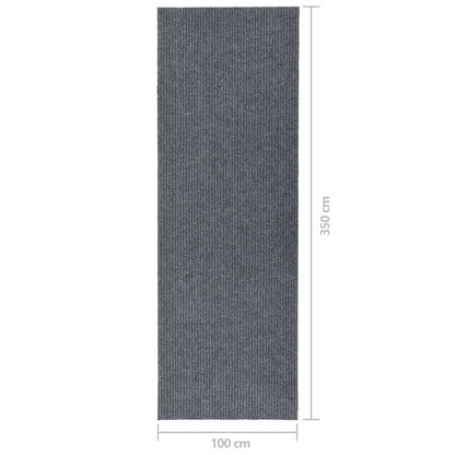 Droogloopmat 100 x 350 cm Grijs