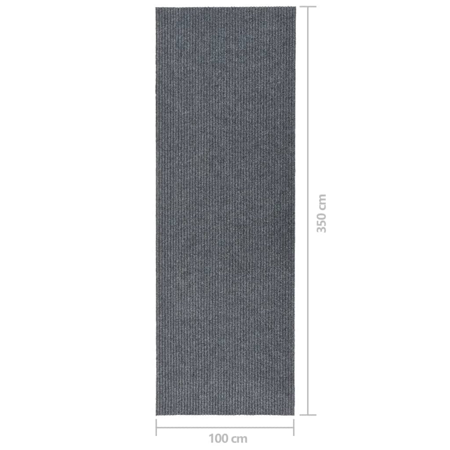 Droogloopmat 100 x 350 cm Grijs