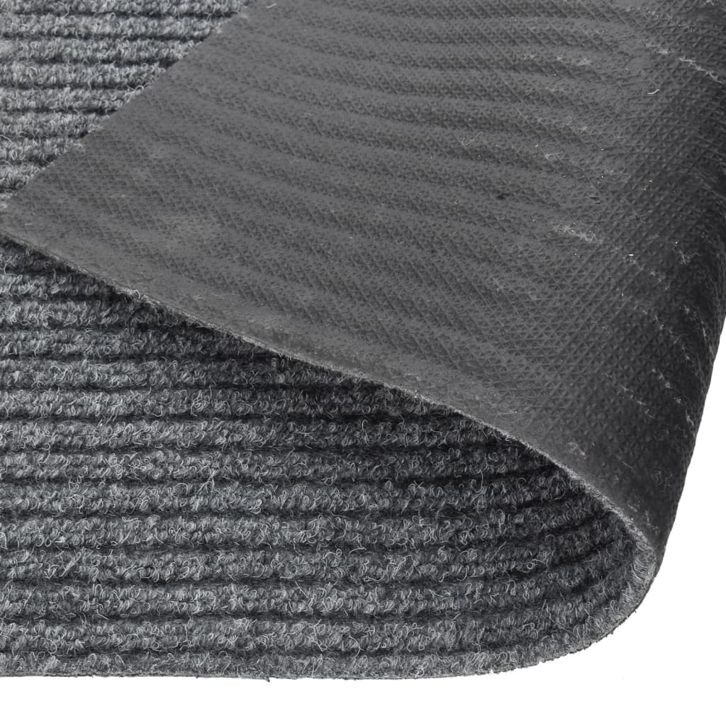 Droogloopmat 100 x 450 cm Grijs