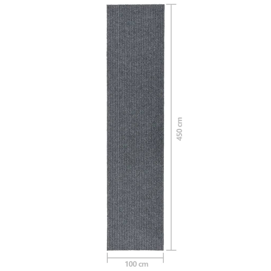 Droogloopmat 100 x 450 cm Grijs