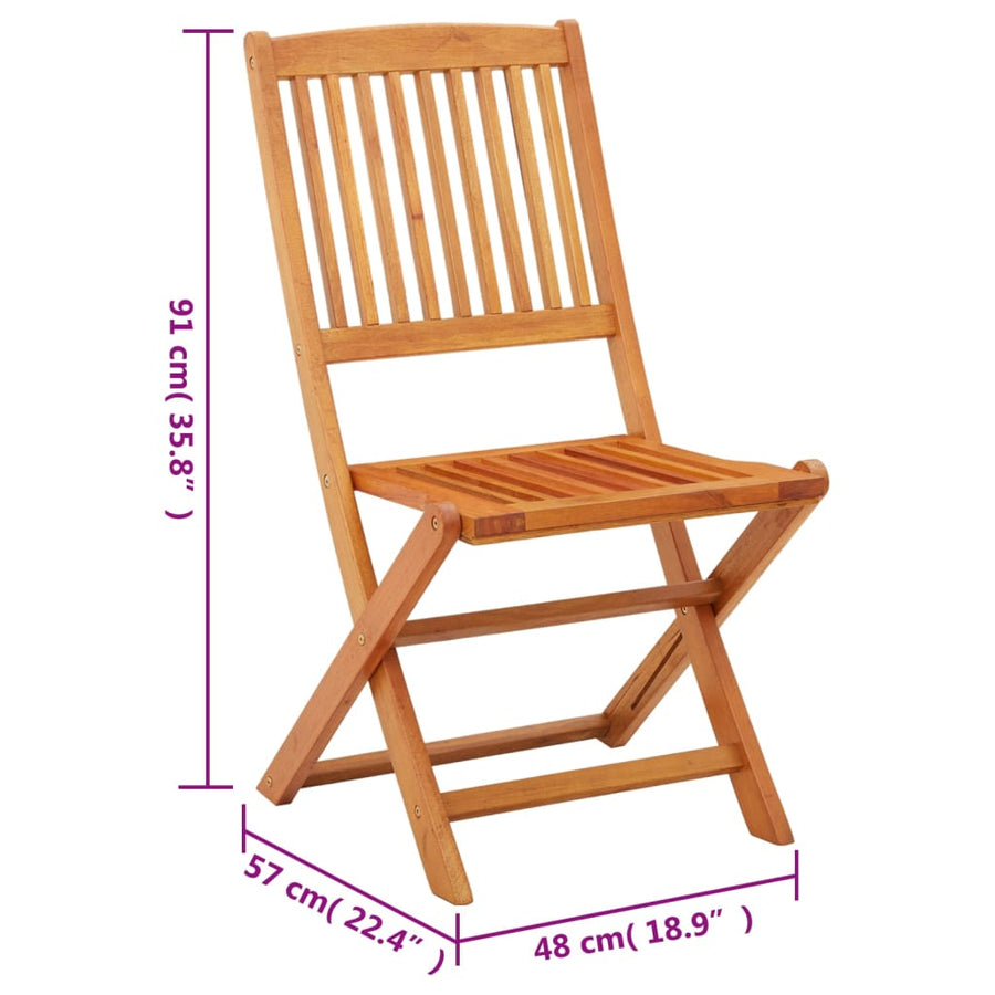 Tuinstoelen Inklapbaar Massief Eucalyptushout 2