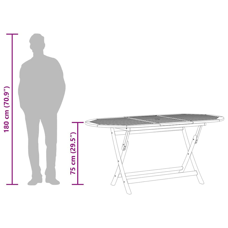 Tuintafel Inklapbaar 160X85X75 Cm Massief Eucalyptushout