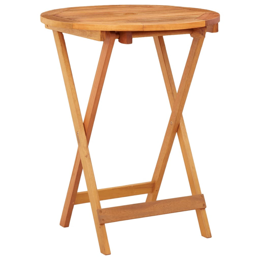 Tuintafel Inklapbaar Ø60X75 Cm Massief Eucalyptushout Ø 60 x 75 cm