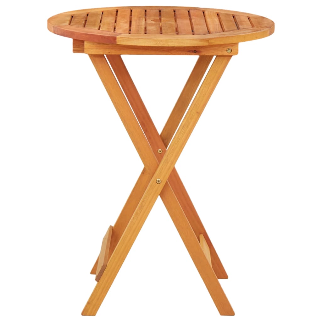 Tuintafel Inklapbaar Ø60X75 Cm Massief Eucalyptushout Ø 60 x 75 cm