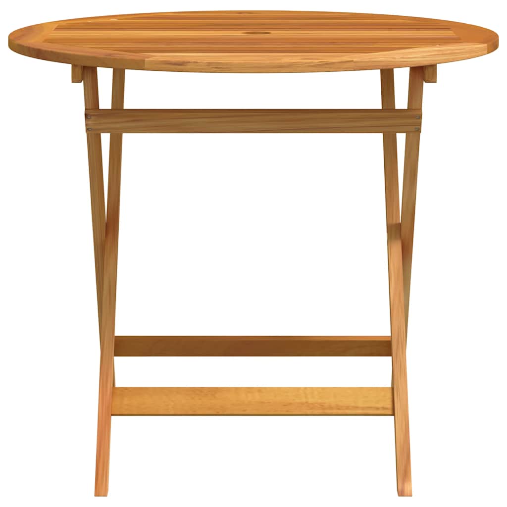 Tuintafel Inklapbaar Ø90X75 Cm Massief Eucalyptushout Ø 90 x 75 cm