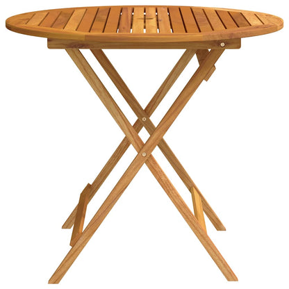 Tuintafel Inklapbaar Ø90X75 Cm Massief Eucalyptushout Ø 90 x 75 cm