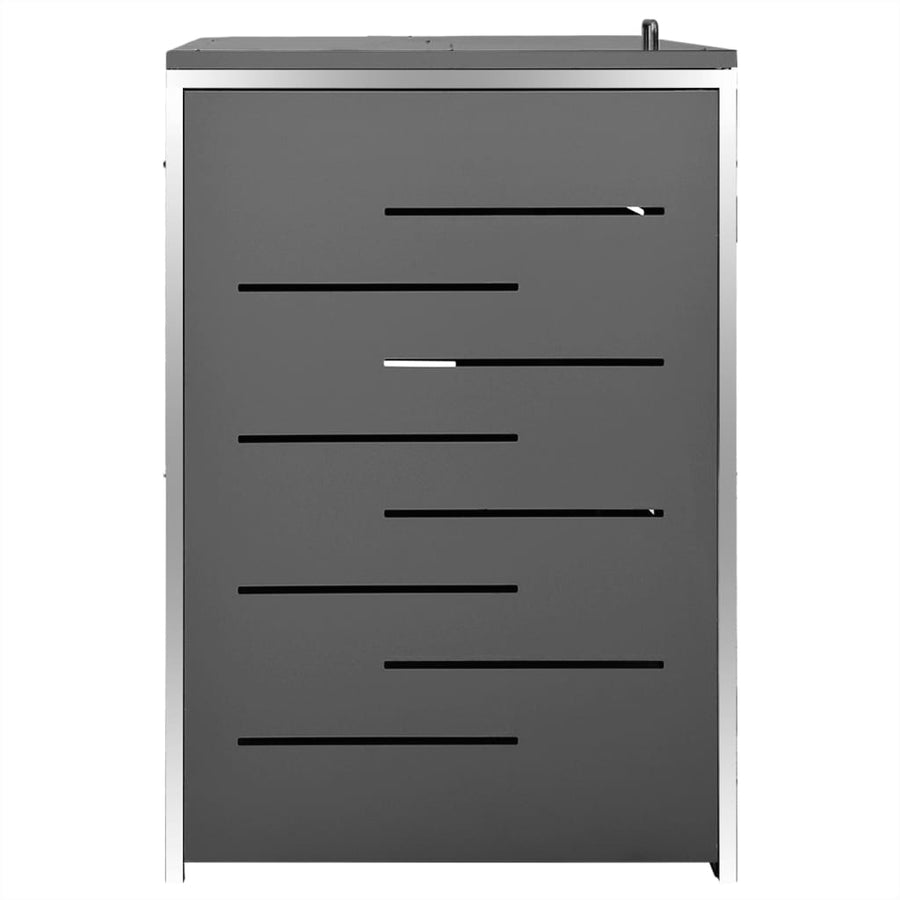 Containerberging Driedubbel 207X77,5X112,5 Cm Roestvrij Staal 3 containers Antraciet
