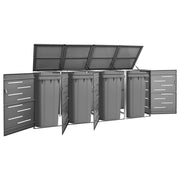 Containerberging vierdubbel 276,5x77,5x112,5 cm roestvrij staal antraciet