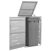 Containerberging enkel 69x77,5x112,5 cm roestvrij staal grijs