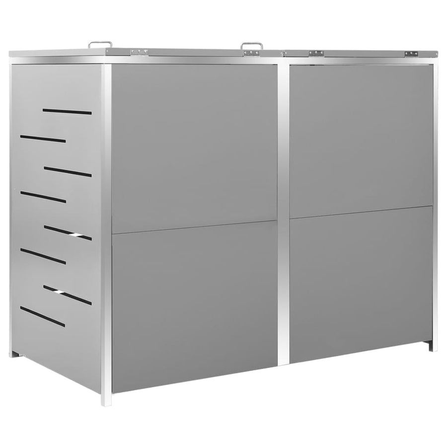 Containerberging Dubbel 138X77,5X112,5 Cm Roestvrij Staal 2 containers Grijs
