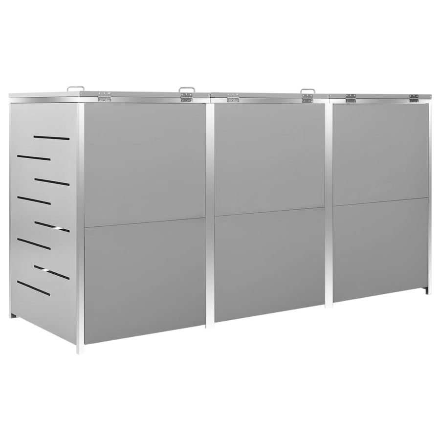 Containerberging Driedubbel 207X77,5X112,5 Cm Roestvrij Staal 3 containers Grijs